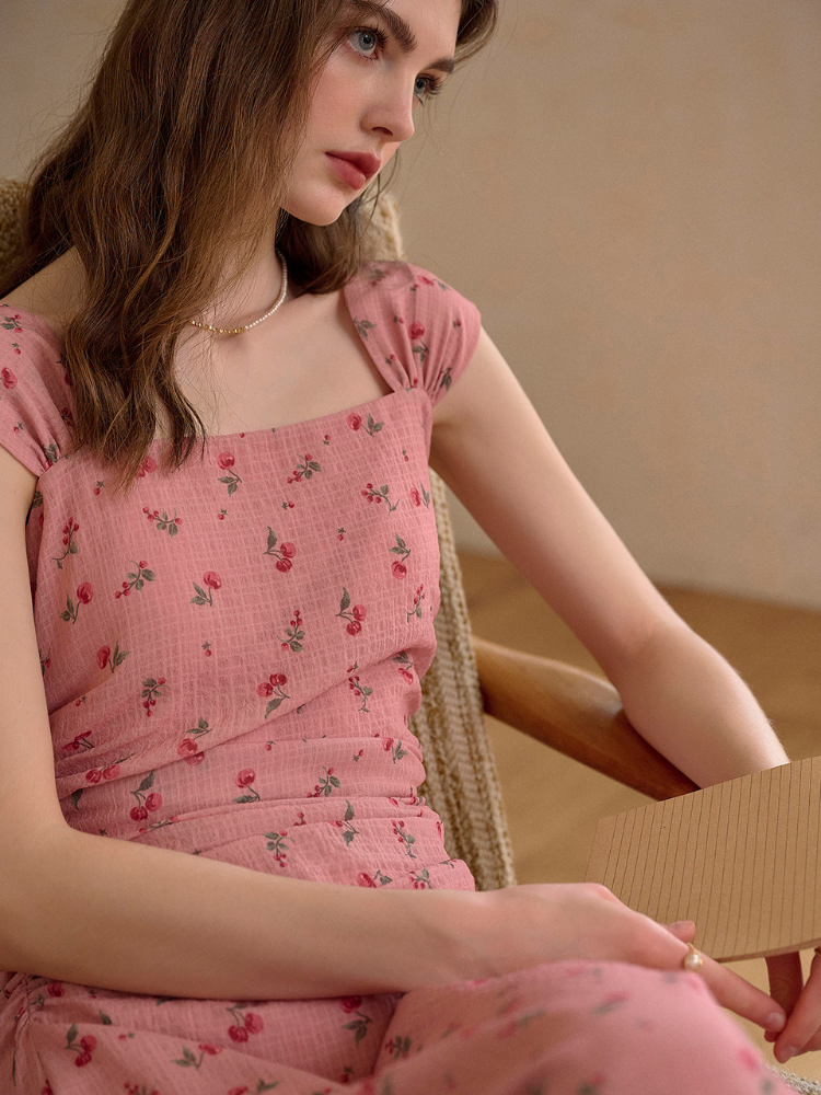 Cherry Whisper Garden Dress