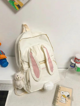 Cute Bunny School Big Backpack Bag