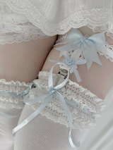 Love Catcher Lace Lolita Over-the-Knee Socks Clip Garters