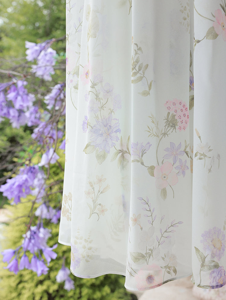 Lilac Whisper Garden Maxi Dress