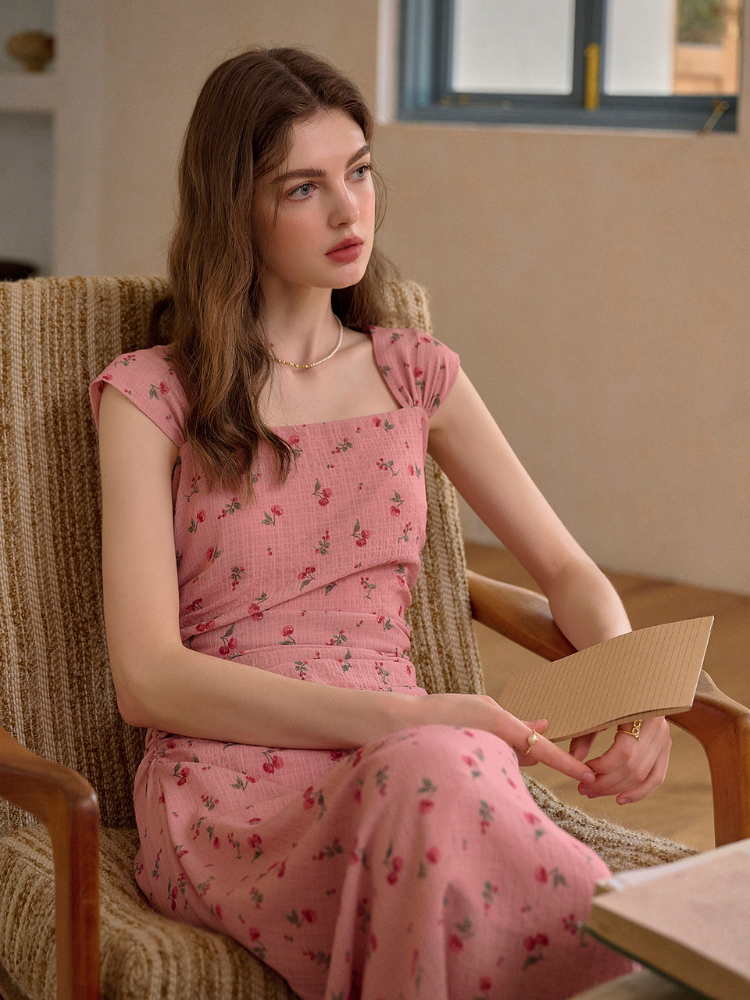 Cherry Whisper Garden Dress