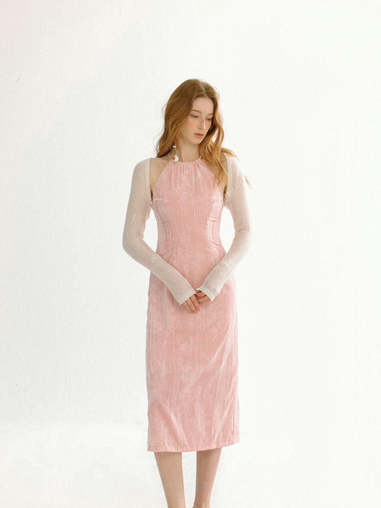 Fleur Mist Halter Dress