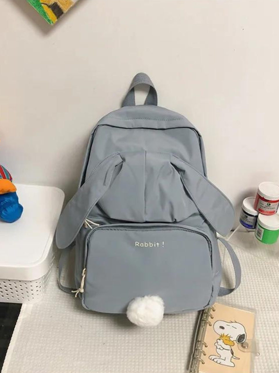 Cute Bunny School Big Backpack Bag