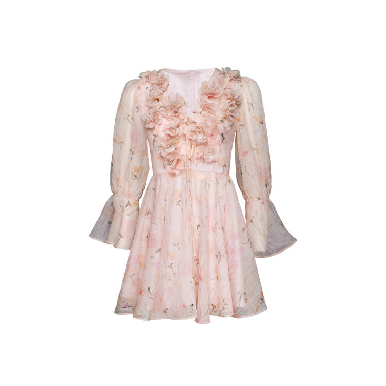 Rosé Garden Petal Dress