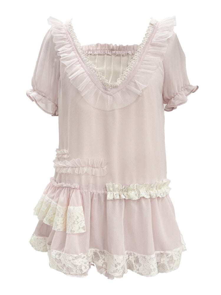 Sugarveil Layered Chiffon Top