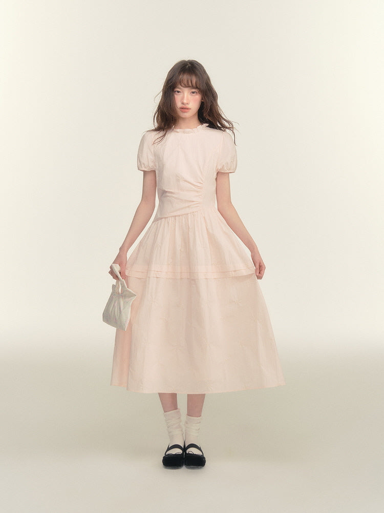 Blossom Whisper Shirring Dress