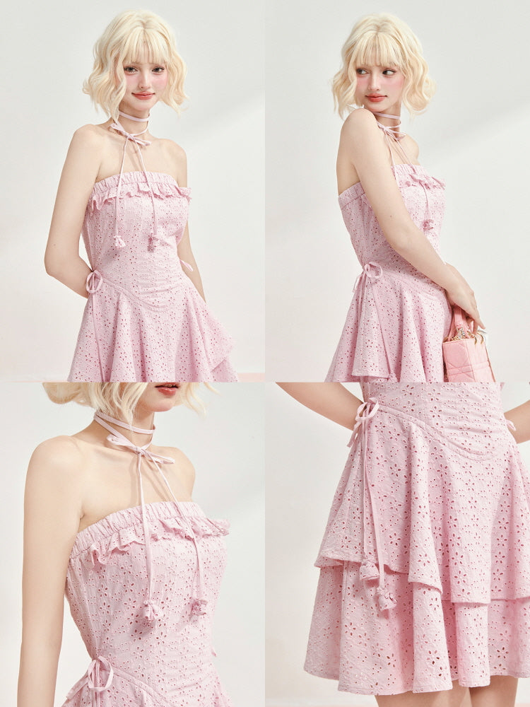 Blush Peony Ruffle Dress