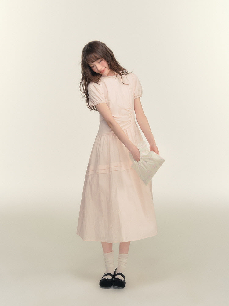 Blossom Whisper Shirring Dress