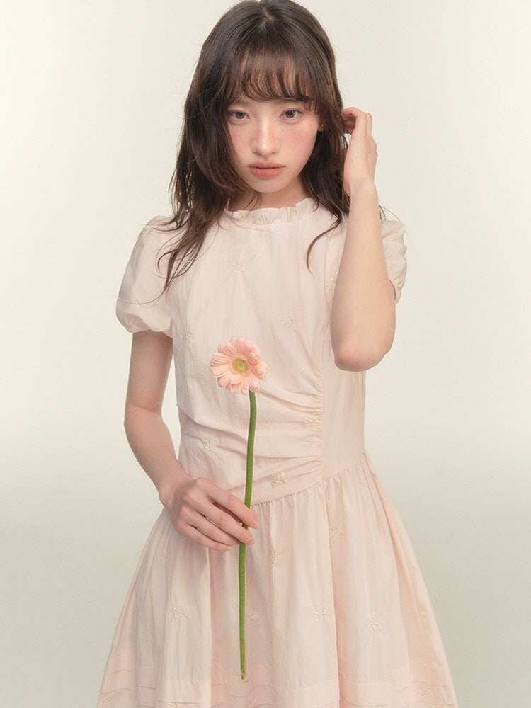Blossom Whisper Shirring Dress