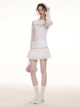 Ribbon Petal Eyelet Skirt