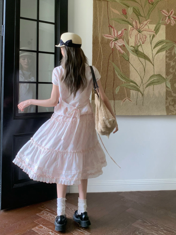 Whispering Butterflies Gingham Set