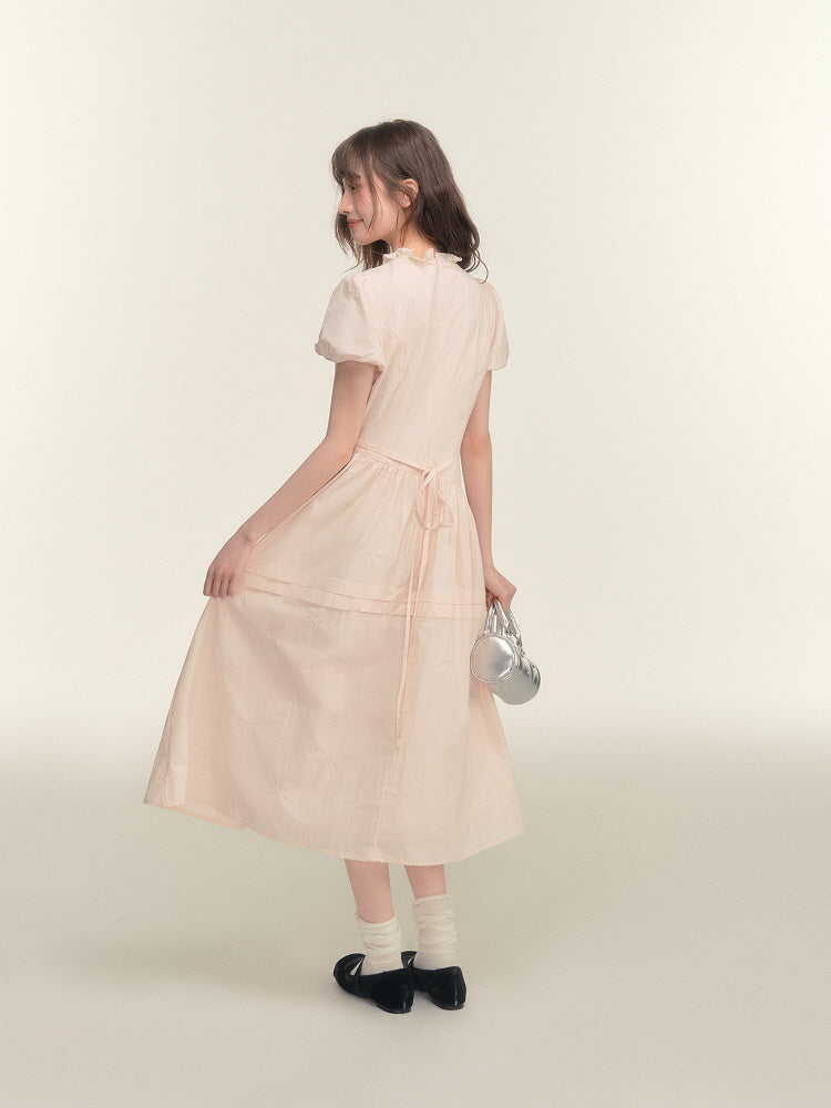 Blossom Whisper Shirring Dress