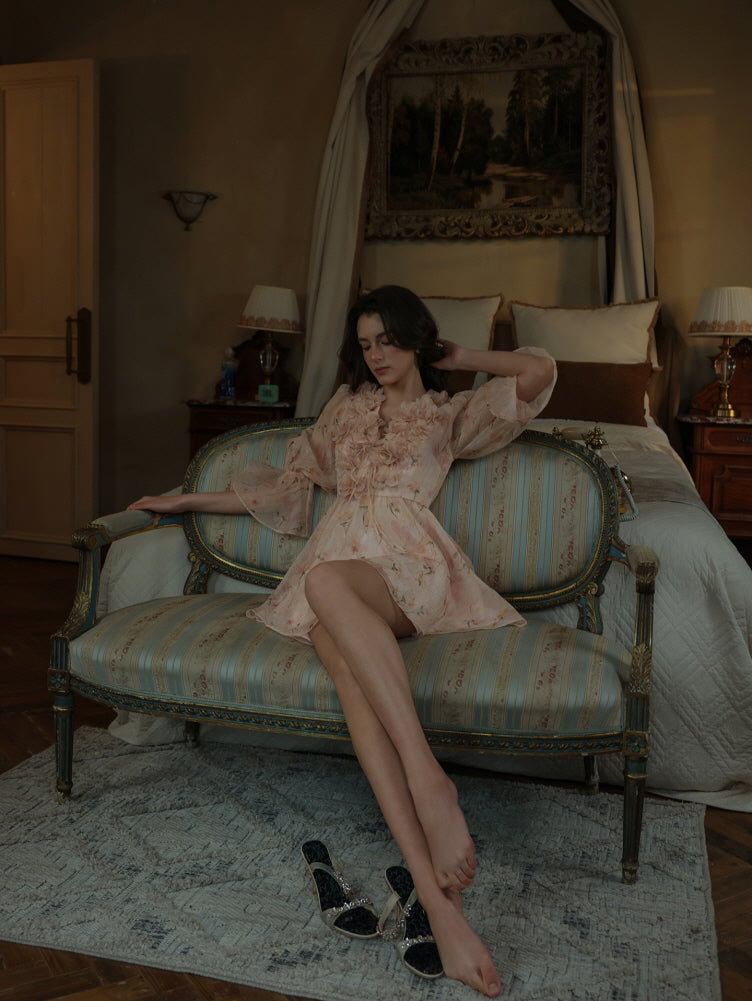 Rosé Garden Petal Dress