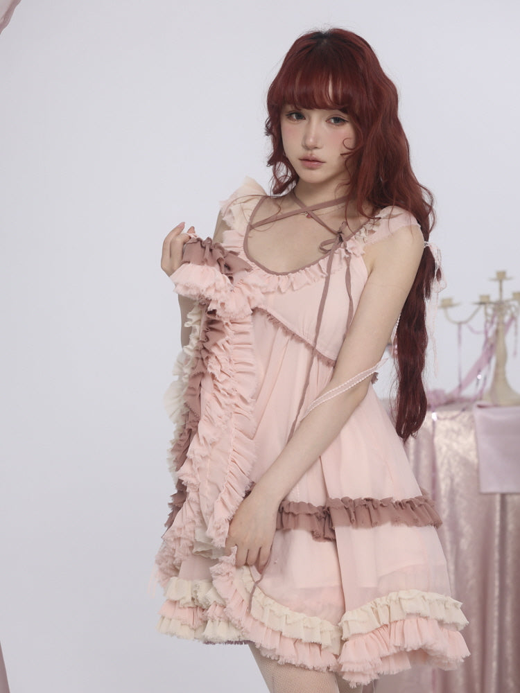 Whipped Berry Chiffon Dress