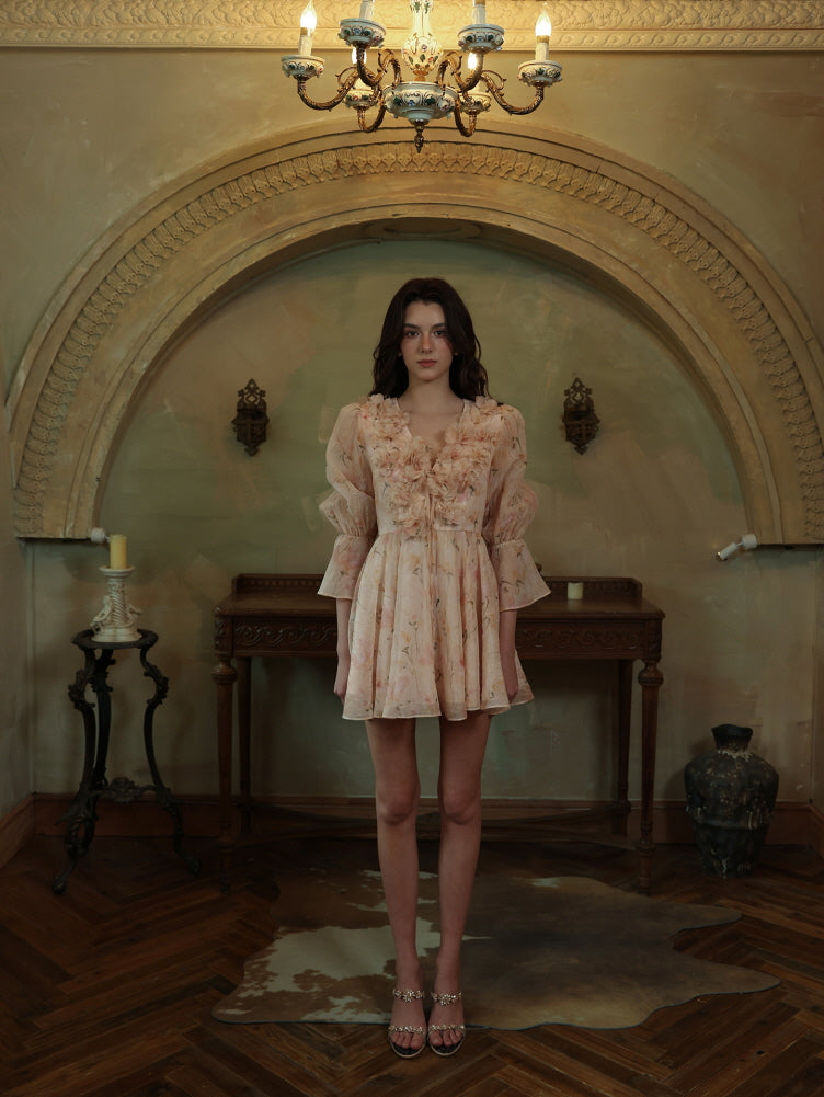 Rosé Garden Petal Dress