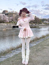 Cherry Mist Ruffle Dress