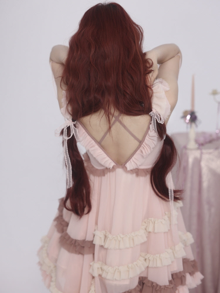 Whipped Berry Chiffon Dress