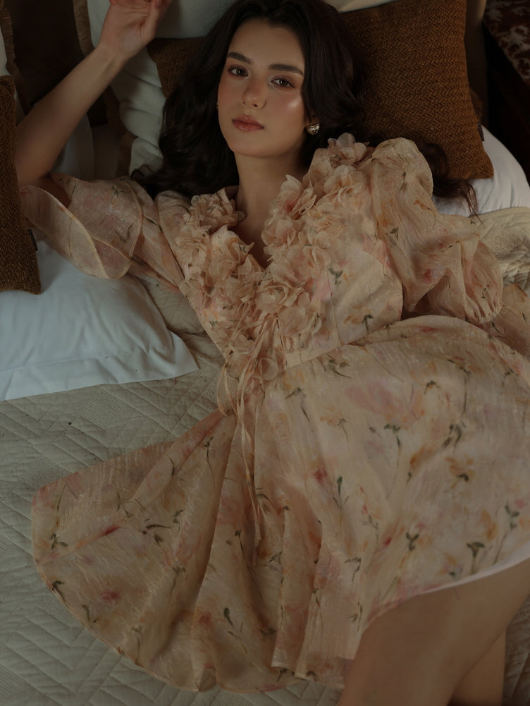 Rosé Garden Petal Dress