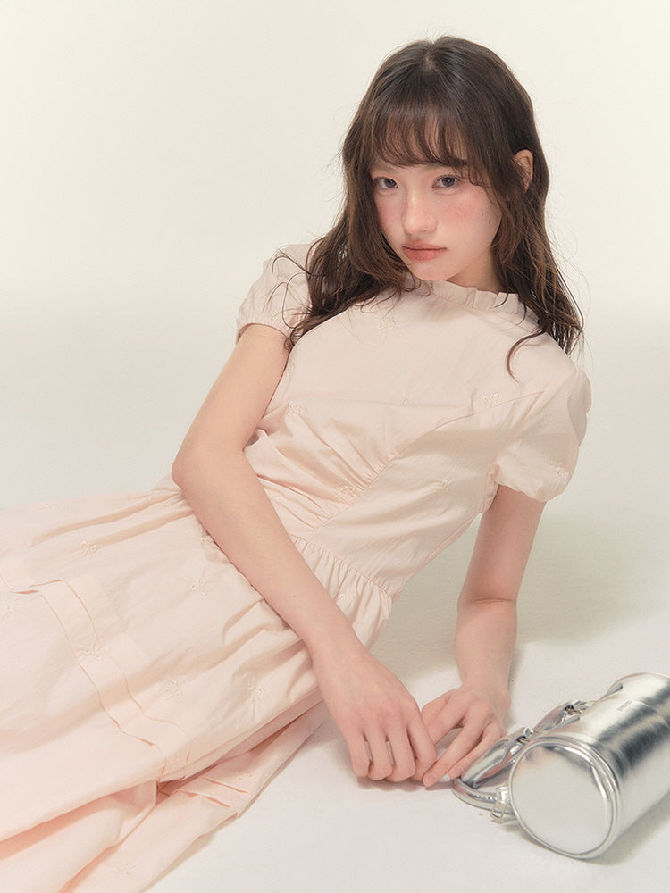 Blossom Whisper Shirring Dress