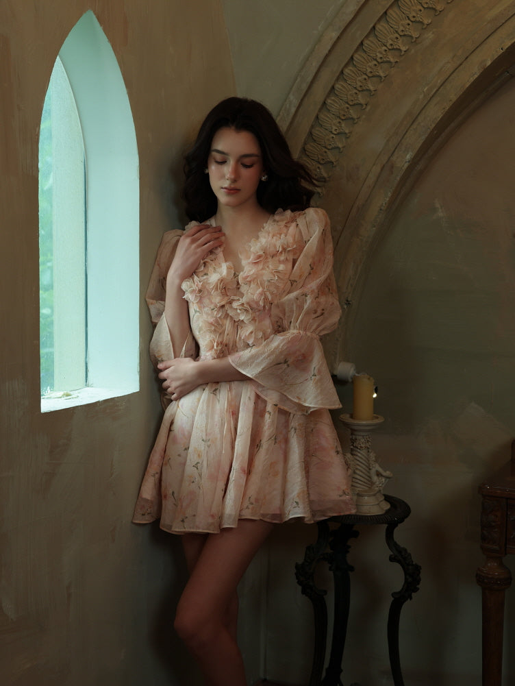 Rosé Garden Petal Dress