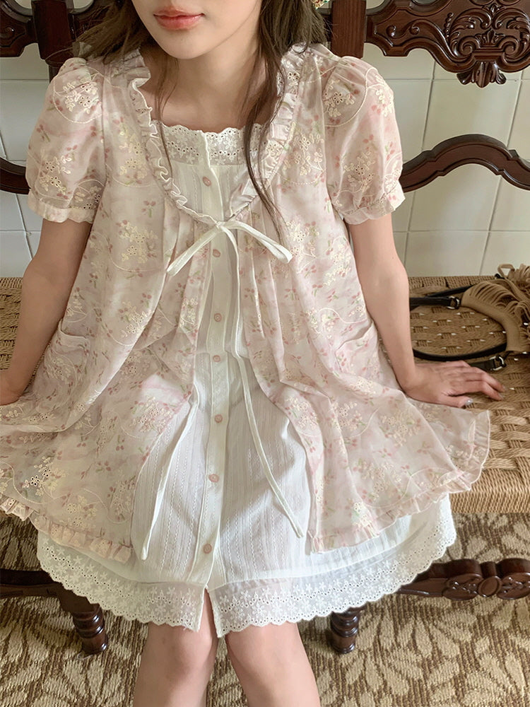 Blossom Whisper Twin-Layer Dress