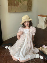 Blossom Whisper Twin-Layer Dress