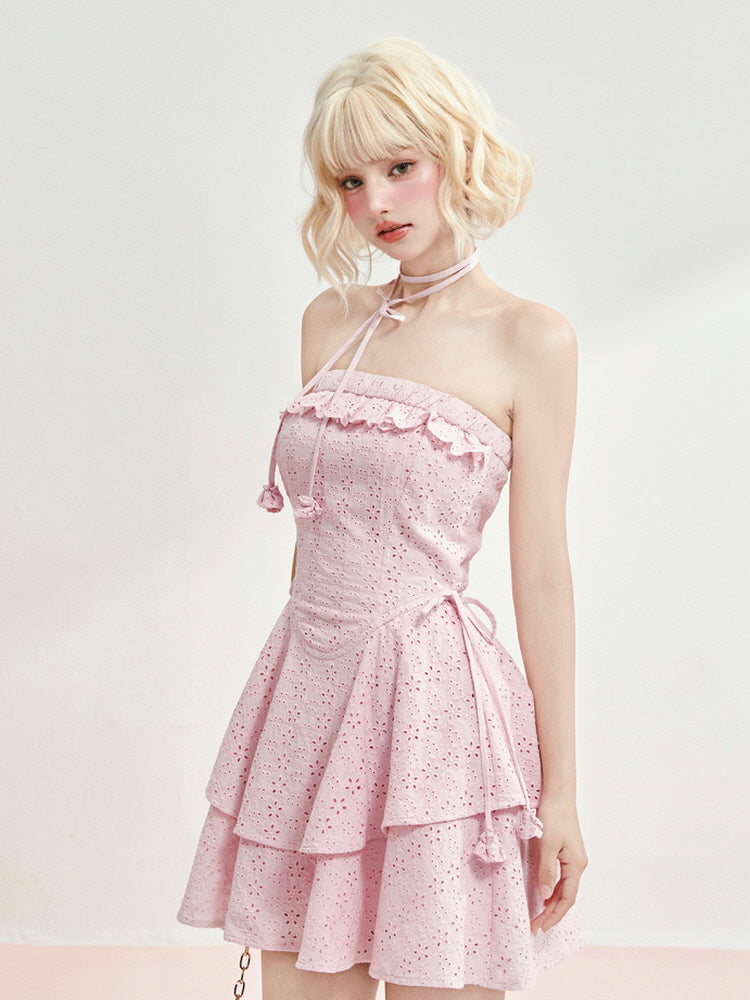 Blush Peony Ruffle Dress