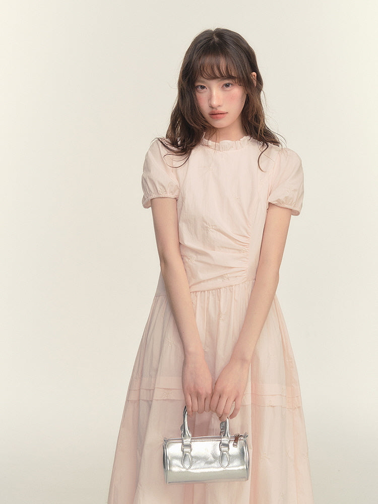Blossom Whisper Shirring Dress