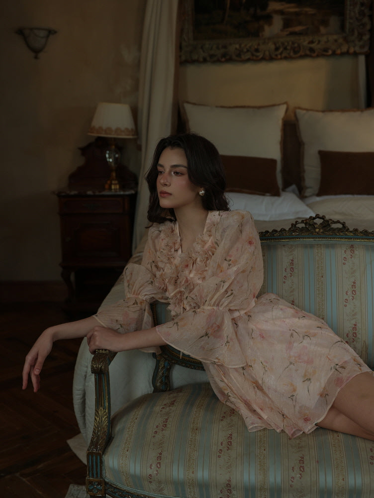 Rosé Garden Petal Dress