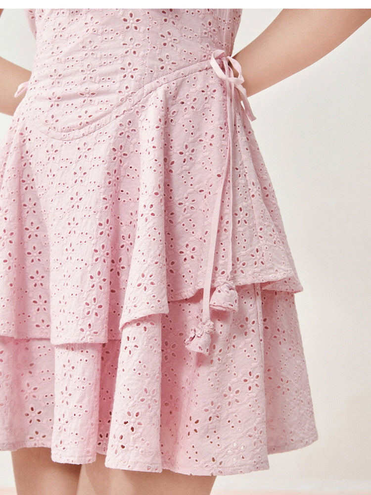 Blush Peony Ruffle Dress
