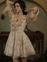 Rosé Garden Petal Dress