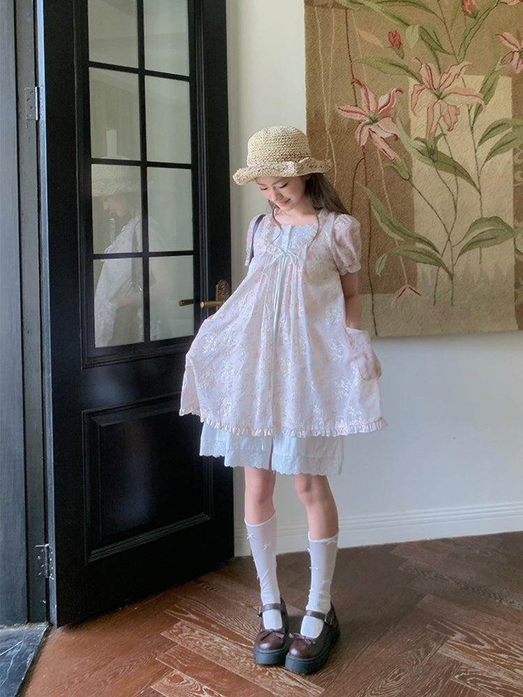 Blossom Whisper Twin-Layer Dress