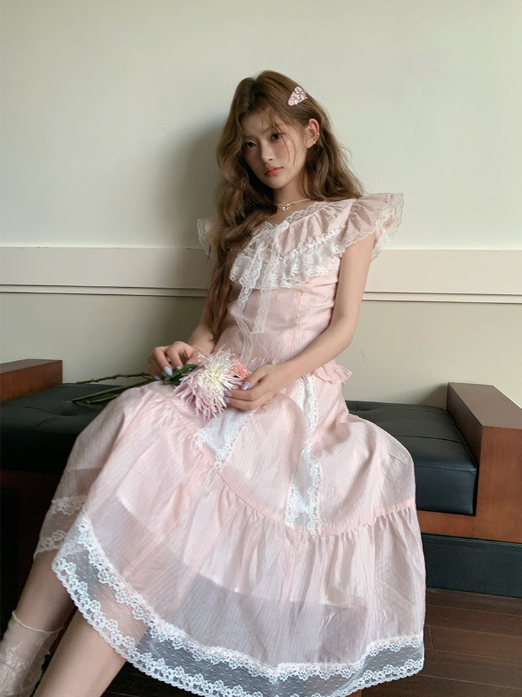 Cherry Cream Lace Ensemble