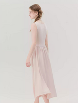 Romantic French Cotton Blend Long Dress