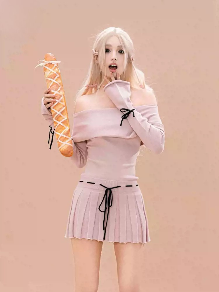 Moonlight A-Line Pleated Knit Dress
