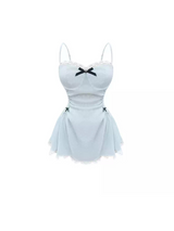 Lace Bow Polka Princess Dress