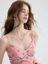Strawberry Crème Lace Mini Dress