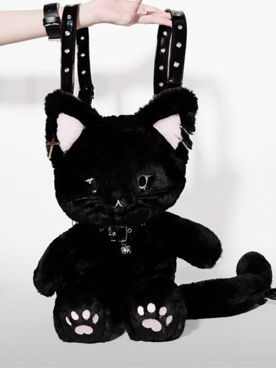 Kitten Demon Plushies Black Cat Doll Backpack Bag