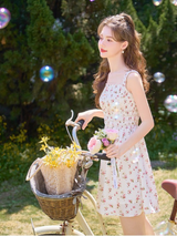 Floral Romance Ruffle Strap Dress