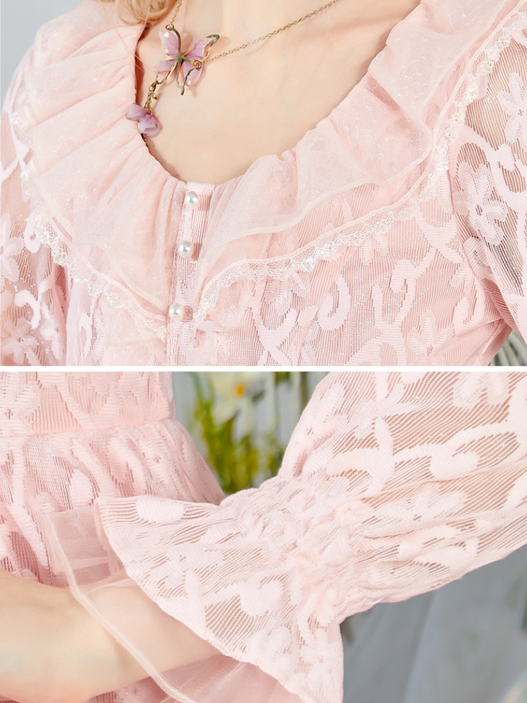 Romantic Embroidered Lace Dress