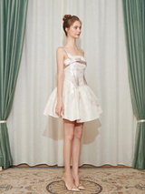 Satin Bow Charm Mini Dress