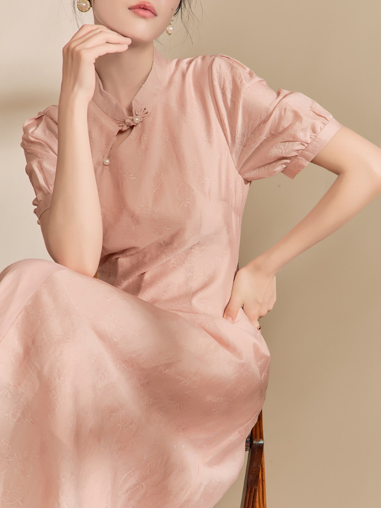 Blush Blossom Cheongsam Dress