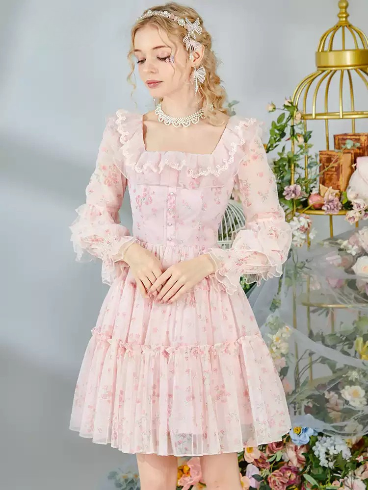Rose Tired Lace Dress