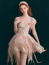 Ethereal Rose Petal Fairy Dress