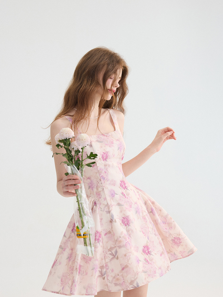 Whispering Peony Mini Dress