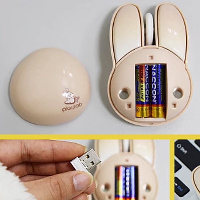 Cute Bunny Wireless Mute Mouse