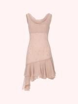 Starlit Peach Ruffle Dress
