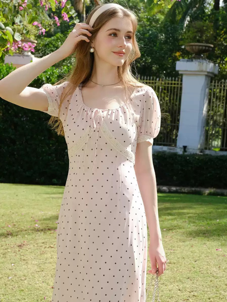 Vintage Romance Polka Dot Dress