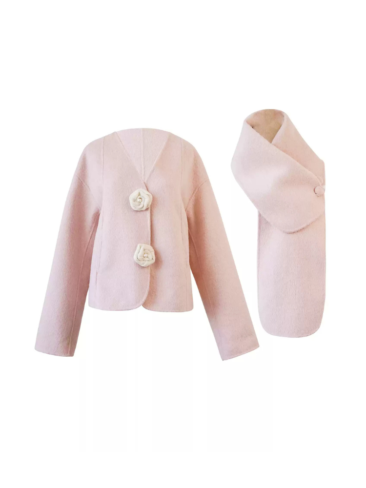 Roseraie Whispers Wool Coat