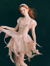 Ethereal Rose Petal Fairy Dress